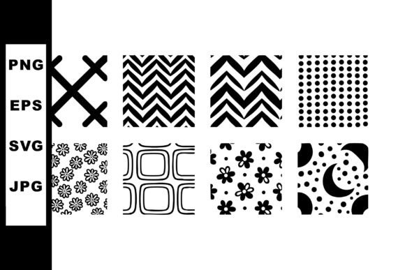 Abstract Black & White Seamless Geomet Graphics