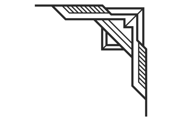 Art Deco Corner Element: Elegant Graphics & Illustrations