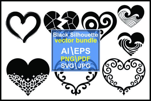 Black Heart Shapes Graphics & Illustrations Review