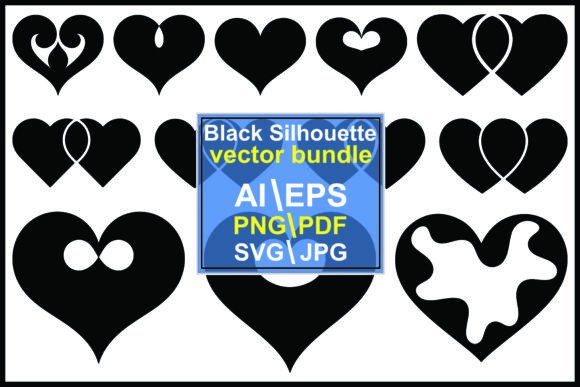 Black Heart Shapes with Varied Designs Graphics Review