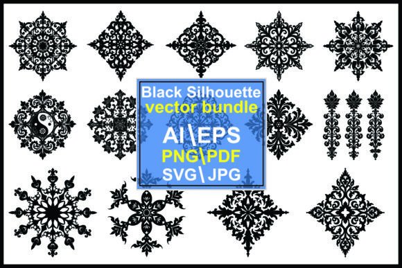 Black Ornamental Filigree Graphics & Illustrations