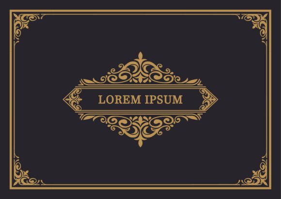 Classic Flourish Label Frame: Graphics & Illustrations