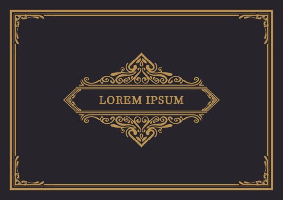 Classic Ornamental Gold Template: Graphics & Illustrations