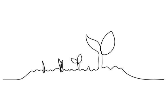 Continuous Line Design of Plant: A Practical Embroidery Review