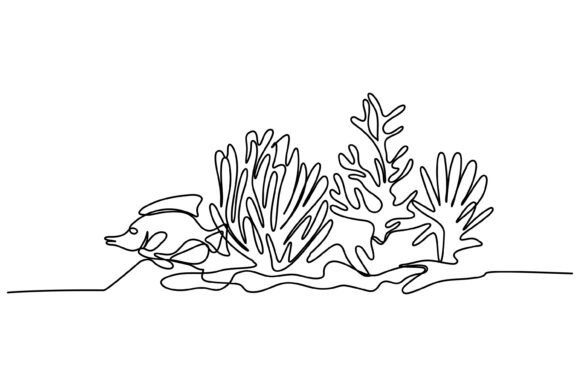 Continuous Line Fish Design: Graphics & Illustrations Review