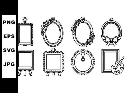 Elegant Vintage Picture Frames Graphics & Illustrations