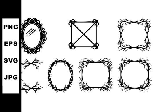 Hand-drawn Vintage Frames Set: Graphics & Illustrations for Elegant Branding