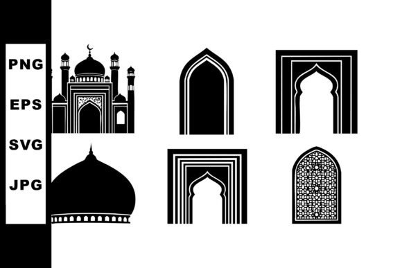 Islamic Architecture Vector Set with Mos: Graphics & Illustrations