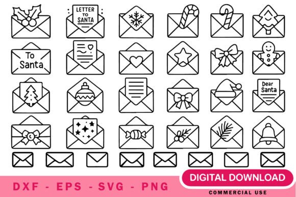Letter to Santa SVG Bundle: Festive Graphics & Illustrations