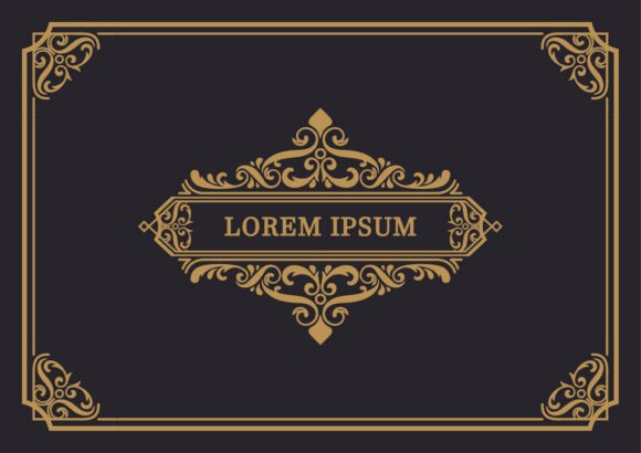 Ornamental Gold Flourish Frame: Graphics & Illustrations Review