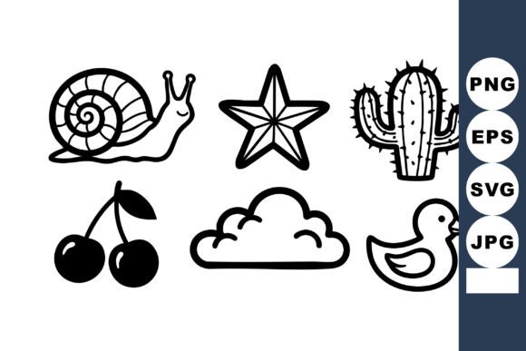 Snail Star Cactus Cherries Cloud Duck Si Graphics