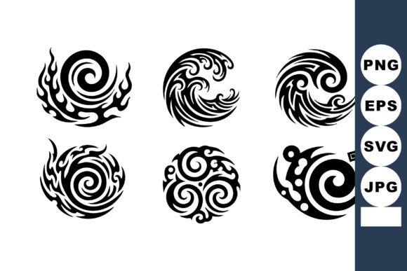 Tribal Swirl Patterns Vector: Graphics & Illustrations