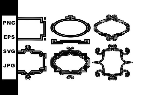 Vintage Ornamental Frames Vector Set Wit: Graphics & Illustrations